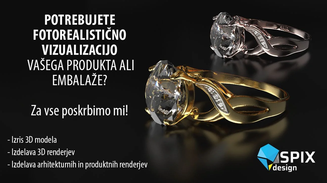 Potrebujete fotorealistično vizualizacijo vašega produkta ali embalaže? Za vse poskrbimo mi! Izris 3D modela, izdelava 3D renderjev, izdelava arhitekturnih in produktnih renderjev.