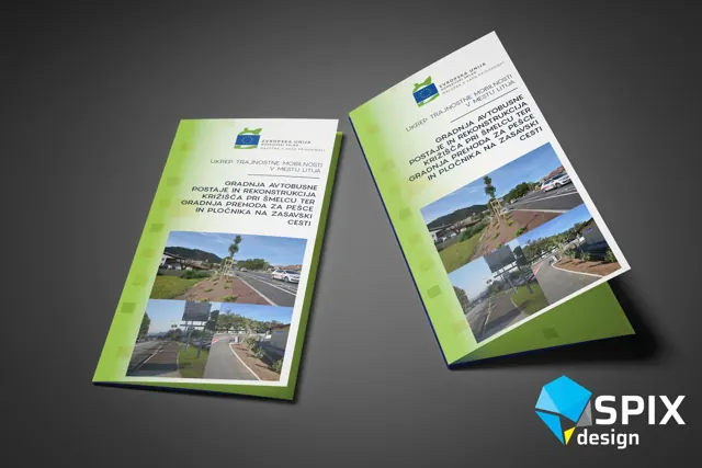 Oblikovanje brošure Litija trajnostna mobilnost 2019